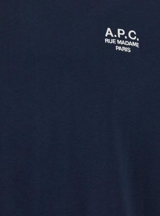 A.P.C. Womens Crew Neck T-Shirt Blue Organic Cotton T-Shirts And Polos