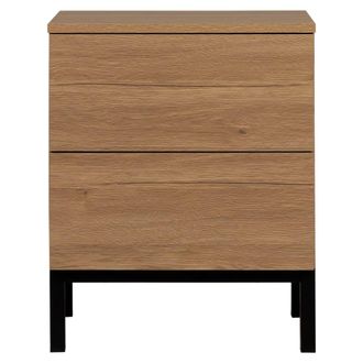 Kenay Home Mesita de noche efecto madera natural 40 cm x 45 cm