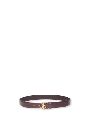 Calvin Klein Lederg&uuml;rtel CALVIN KLEIN CK BUCKLE 30MM FIXED BELT, Damen, Gr. 11,5, gold (fudge, antique li?ght gold), Rindsleder, unifarben, G&uuml;rtel Lederg&uuml;rtel, Gr&ouml;