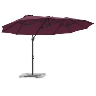 Berkfield Home Modern Garden Cantilever Parasol with Lock Bordeaux red Large in Burgundy