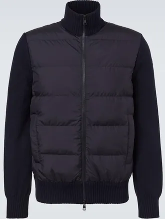 Moncler Down-paneled wool cardigan