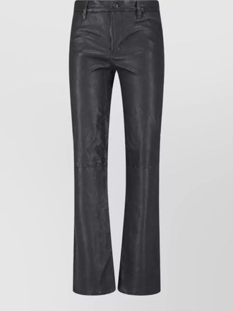 Frame Denim leather straight-leg jeans