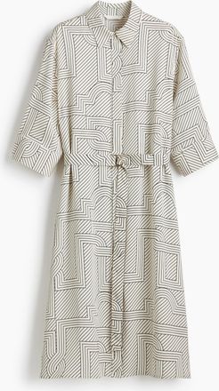 H&M Blusenkleid mit Gürtel - Beige