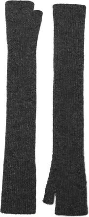 Roberto Collina Guanti con mezze dita - Grigio