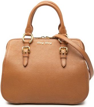 Miu Miu Pre-owned Miu Miu Goatskin Madras Bowler Bag Ladies MD7MYZB11E3BVL0M