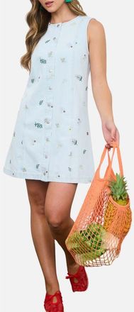 Blu Pepper Sleeveless Button Front Denim Dress in Light Denim at Nordstrom Rack, Size Medium