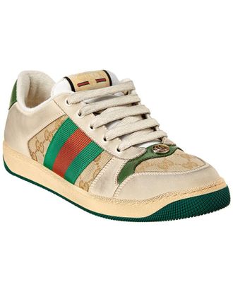 Gucci Screener Gg Supreme Canvas & Suede Sneaker