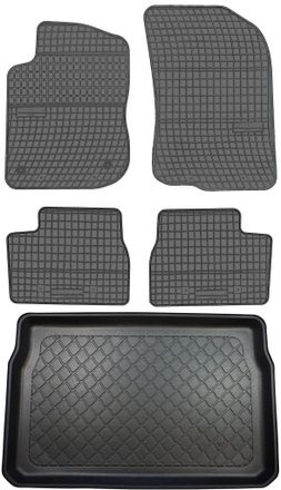 OEM Juego De Alfombrillas De Goma Para Coche Y Alfombrilla Para Maletero Peugeot 208 I Hatchback (de Marzo De 2012 A Mayo De 2019)