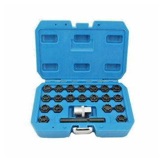 Trade Shop Trade Shop - Set 22 Pz Bussole Per Rimozione Dadi Bloccaggio Antifurto Ruote Audi Hy156163