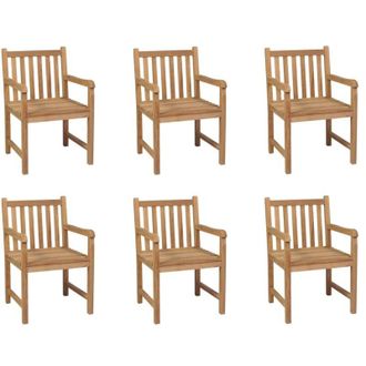 vidaXL Sedie da Esterni 6 pz in Legno Massello di Teak vidaXL