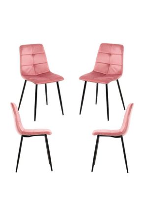Regalos Miguel Packs Sillas Comedor - Pack 4 Sillas Daris Terciopelo - Rosa