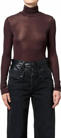 A Gold E Womens Pascale Turtleneck Sweater In Root