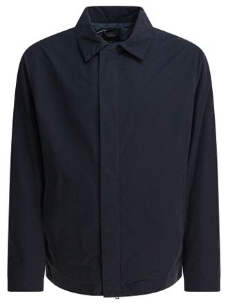 Vince Mens Grey Nylon Jacket - Dark Blue Cotton - Size X-Large