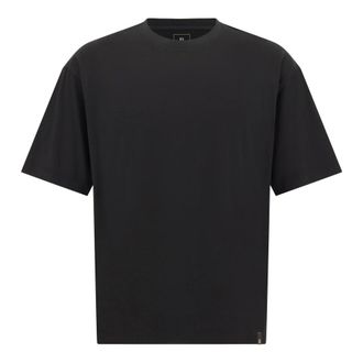 Boggi Milano Tops, Heren, Zwart, L, Katoen, Hoogwaardig Jersey T-shirt