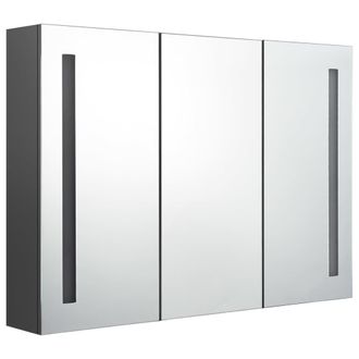 vidaXL Mueble De Ba&ntilde;o Con Espejo Led 89x14x62 Cm Vidaxl