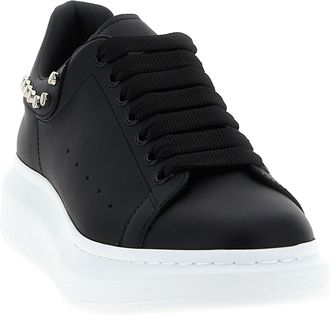 Alexander McQueen Mens Black Calfskin Chunky Sneakers