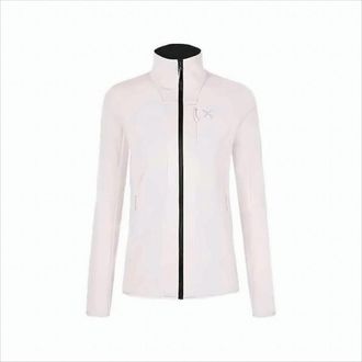 Montura Minimalistic White Jacket With High Collar And Zippered Pockets