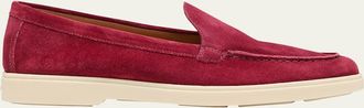 Santoni Yaltamoc Suede Slip-On Loafers
