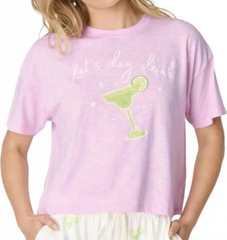 PJ Salvage Lets Day Drink Tee In Pink