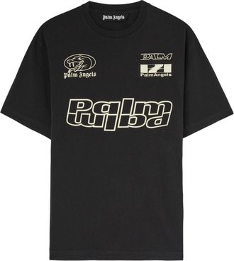 Palm Angels logo-print T-shirt - Black