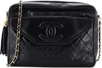 Chanel Front Pocket Camera Bag Quilted Lambskin Medium shoulder bag - Zwart