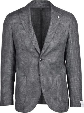 Luigi Bianchi Mantova Giacca Stondata - Heren - Blazers - Grijs - XL - Wol - Jassen