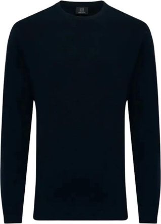Genti Jersey de lana con cuello redondo - Knitwear - Hombre - Azul - 2XL