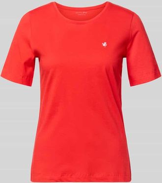 Christian Berg T-Shirt mit Motiv-Stitching und Rundhalsausschnitt in Rot, Gr&ouml;&szlig;e XXL