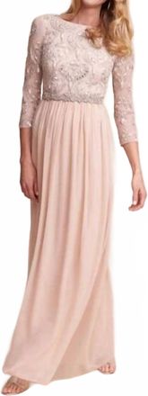 Aidan Mattox Formal Maxi Dress In Cream