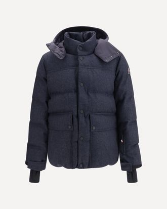 Moncler Padded denim-effect wool Ski Jacket Male 2