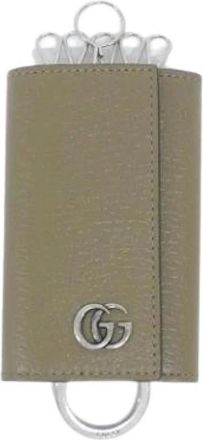 Gucci Pre-owned Accessories, female, Gray, Size: ONE SIZE Pre-owned Leather Key-holder