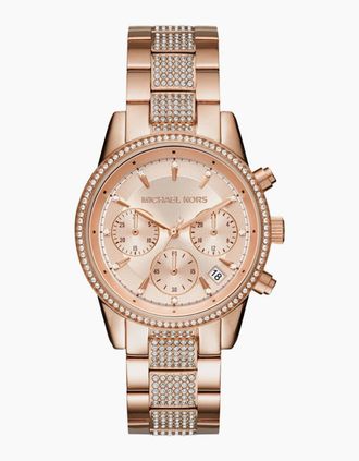 Michael Kors Womens Michael Kors MK6485 Ritz Chronograph Ladies Watch - Tan