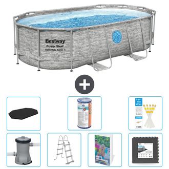 Bestway Piscina Bestway Power Steel Oval - 427x250x100 Cm - 8-piezas S563