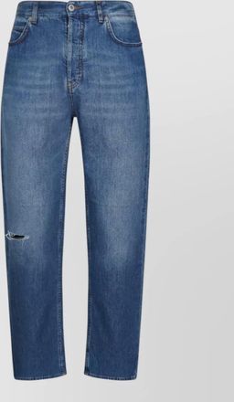 Loewe denim trousers straight leg distressed detail