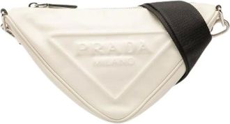 Prada Pre-owned Belt Bags, female, White, Size: ONE SIZE Pre-owned Leather Crossbody Bag
