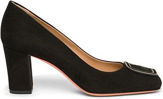 Santoni Suede High-Heel Pump in Black at Nordstrom, Size 10.5