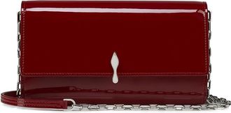 Christian Louboutin Bettina Wallet With Chain In Patent Calfskin
