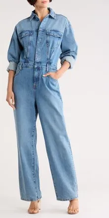 Good American Denim Oversized Jumpsuit in Indigo599 at Nordstrom Rack, Size Xx-Small/x-Small