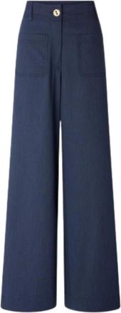 Sessun Broeken, Dames, Blauw, L, Katoen, Manhatti Broek