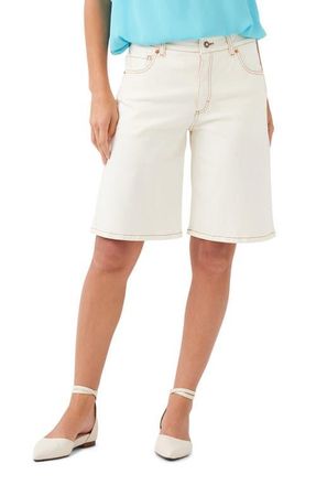 Karen Kane Denim Bermuda Shorts in Natural at Nordstrom, Size 12