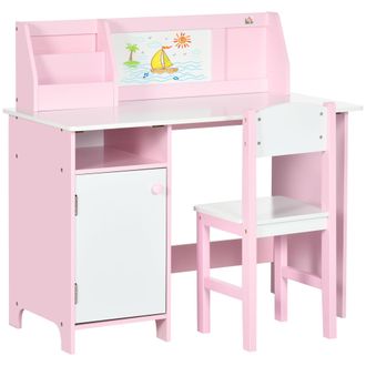 HOMCOM Muebles infantiles 90x45x85 cm rosa