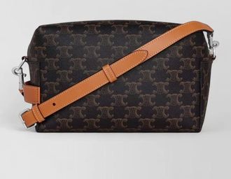 Celine leather trimmed clutch bag