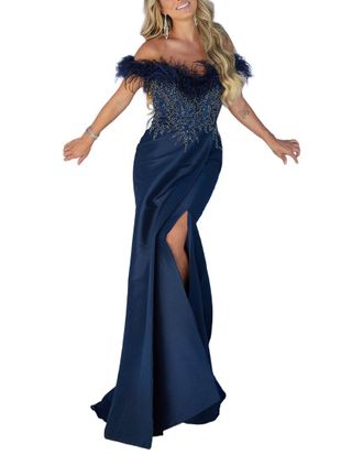 Terani Couture Solid Maxi Dress