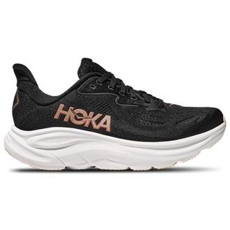 Hoka One One Womens Clifton 10 - Running Shoes Black/Rose Gold Size 12.0