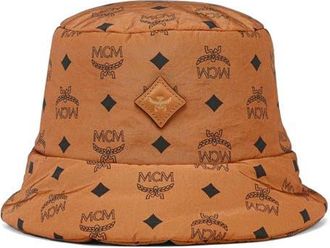 MCM Padded Bucket Hat in Monogram Print ECONYL in Cognac at Nordstrom, Size 58