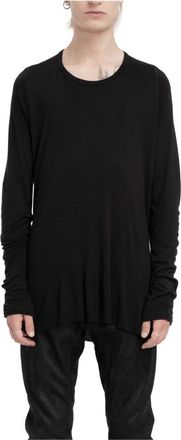 Isaac Sellam Experience Tops, Heren, Zwart, M, Leer, Royal-Lst Mire Long Sleeve T-Shirt