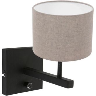 Steinhauer Steinhauer - lampada da parete - Stang - nero - lino metallo