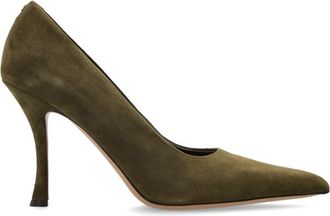 Ferragamo Elydea Su&egrave;de Pumps - Dames - Pumps - Groen - 39 1/2 EU - Su&egrave;de - Schoenen
