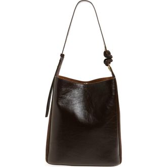 Anya Hindmarch Ringo Leather North/South Shoulder Bag in Chocolate at Nordstrom
