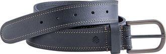 Johnston & Murphy Multitopstitch Leather Belt in Black at Nordstrom, Size 32